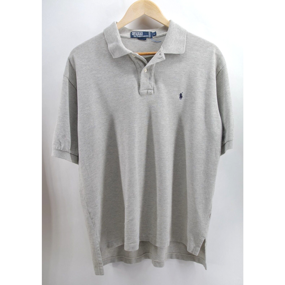 Polo Ralph Lauren Gray 100% cotton Short Sleeve‎ Golf Shirt L